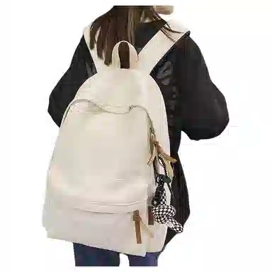 恒源祥 简约纯色暗纹 尼龙 双肩包 男女同款情侣款 多色