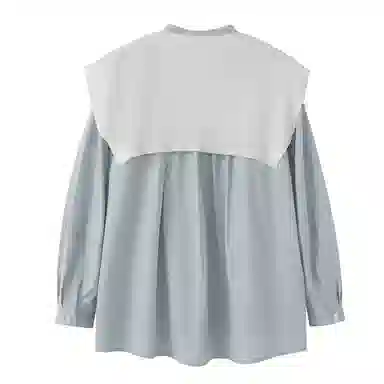 柳絮自制 舒适通勤气质圆领长袖衬衫 女款