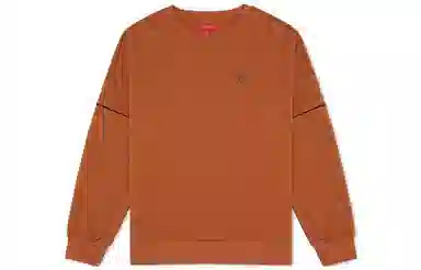 GUESS Logo Crewneck Sweatshirt Brown