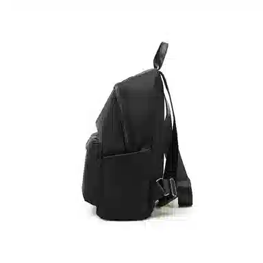 老人头 轻便出行通勤高颜值小众设计感百搭背包 牛皮 双肩包 常规 女款 黑色