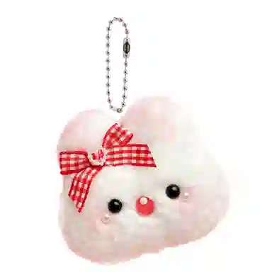 千桐 吱吱叫腮红兔  卡通治愈 创意手机绳包包 行李箱  卡通玩偶 毛绒 挂件 男女同款情侣款