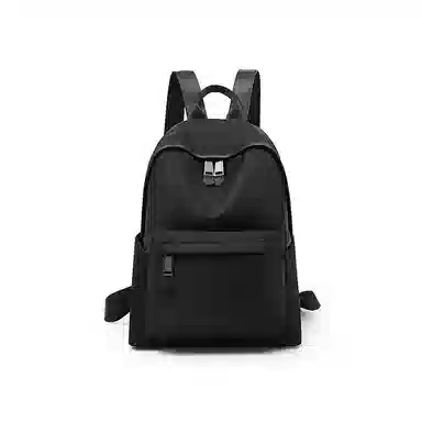 老人头 轻便出行通勤高颜值小众设计感百搭背包 牛皮 双肩包 常规 女款 黑色