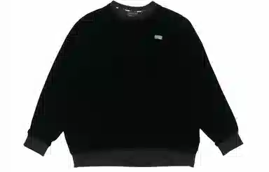 TEAM WANG Logo Velvet Sweatshirt Black