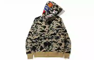 A BATHING APE Sta Camo Shark Zip Hoodie