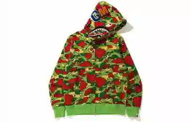 A BATHING APE Sta Camo Shark Zip Hoodie