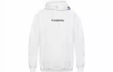 Vetements Logo Hoodie White