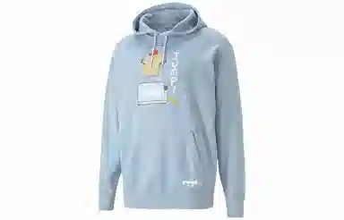 Puma Club Graphic Hoodie Light Blue