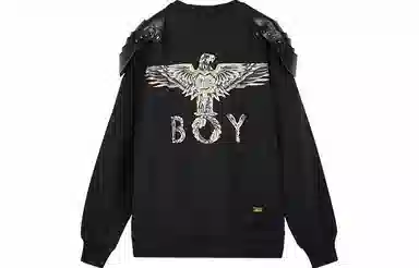 Boy London FW21 Mechanical Eagle Logo Embroidered Sweatshirt