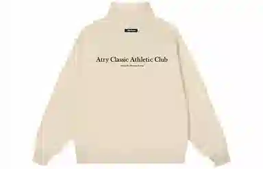 Atry Zipper Polo Retro Sweatshirt