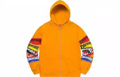Supreme x Thrasher Multi Logo Zip Up Hooded Sweatshirt