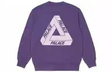 PALACE FW21 Slub Crew Purple Logo