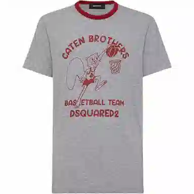 DSQUARED2 Logo Print Crewneck T-Shirt Grey