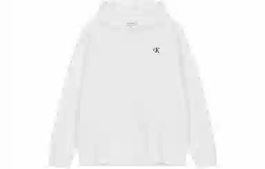Calvin Klein Embroidered Hoodie White