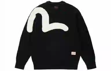 PALACE x EVISU Seagull Knit Black Logo