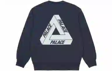 PALACE FW21 Slub Crew Navy Logo