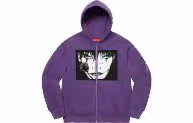 Supreme x The Crow Zip Up Hooded Sweatshirt