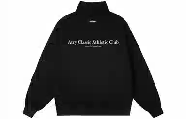 Atry Zipper Polo Retro Sweatshirt