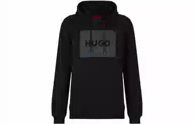 HUGO BOSS Logo Hoodie Black