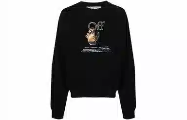 OFF-WHITE FW21 Logo Crewneck Sweatshirt Black