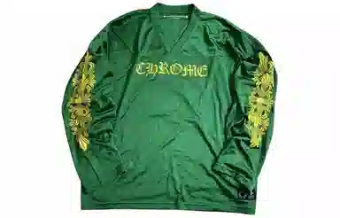 Chrome Hearts SS24 V-Neck Long Sleeve Tee Green