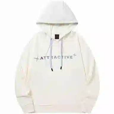 匹克时尚系列 连帽休闲百搭简约纯色 运动卫衣 女款 本白