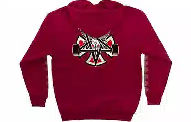Thrasher x INDEPENDENT Flame Logo Hoodie Red