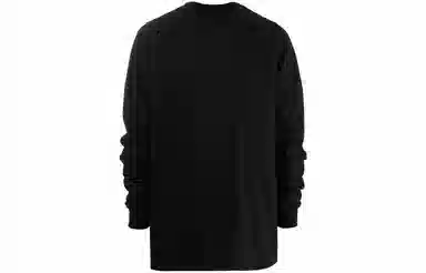 Rick Owens FW21 Black Pullover Sweatshirt
