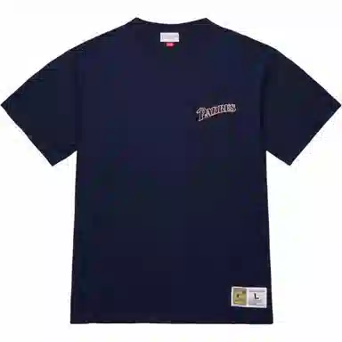 Mitchell Ness x MLB SAN DIEGO PADRES intage Logo Double Hit Pocket T