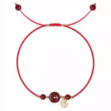 【朱事顺遂】 凤凰涅磐 本命年红红火火招财纳福 红绳紫金砂平安扣手工编织脚绳 新中式原创设计小众高级感#好运 朱砂 脚链 女款