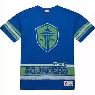 Mitchell Ness x MLS Blue Seattle Sounders FC T
