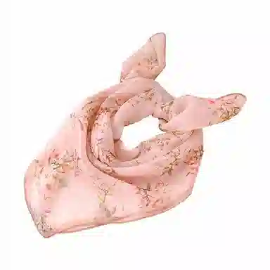 杭丝路 小方巾围巾纱巾薄款护颈遮脖子防晒 桑蚕丝 丝巾 女款 白色