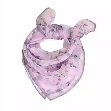 杭丝路 小方巾围巾纱巾薄款护颈遮脖子防晒 桑蚕丝 丝巾 女款 白色