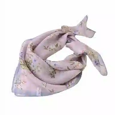 杭丝路 小方巾围巾纱巾薄款护颈遮脖子防晒 桑蚕丝 丝巾 女款 白色