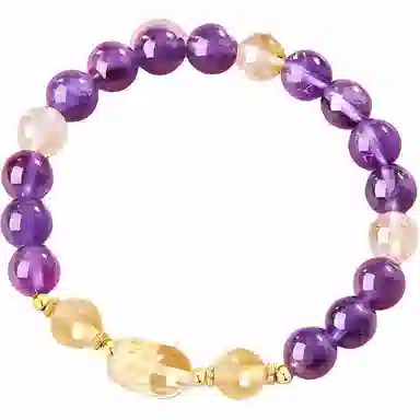 阿梵尼 财源广进 新中式貔貅国潮招财纳福 财源滚滚小众轻奢设计简约百搭复古好运天然 紫水晶 手串 女款