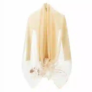 上海故事 新中式古风刺绣结婚真丝羊毛混纺 丝巾 女款