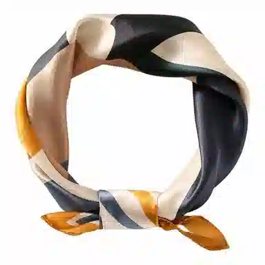 恒源祥 时尚真丝缎面小方巾顺滑丝质光感桑蚕丝围巾百搭优雅 丝巾 女款