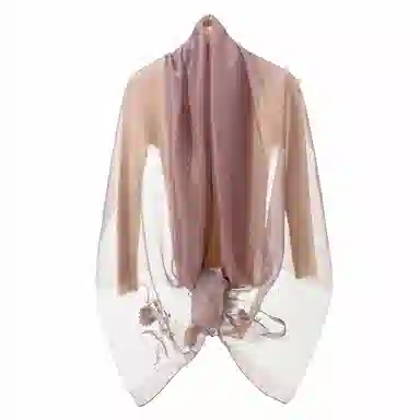 上海故事 新中式古风刺绣结婚真丝羊毛混纺 丝巾 女款