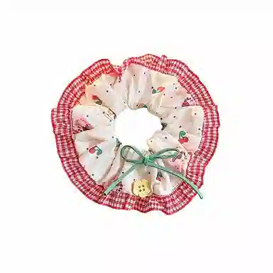 水中玉 蝴蝶结大肠发圈可爱甜美高弹力扎头皮筋高级感夏日发绳头饰 布艺 头绳 女款