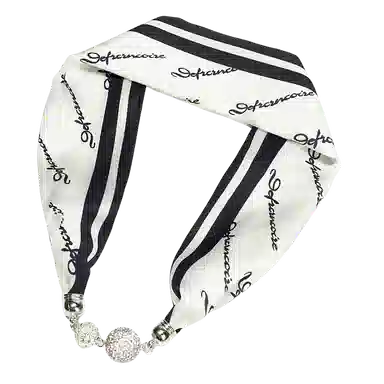 上海故事 百搭时尚磁扣气质多用吊坠锁骨链小领巾  丝巾 女款