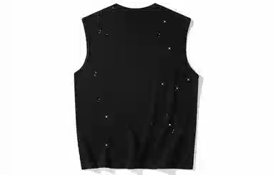 王者荣耀 东方元素大龙字母印花满天星宽松休闲百搭高街纯棉无性别中国风圆领无袖背心 男女同款