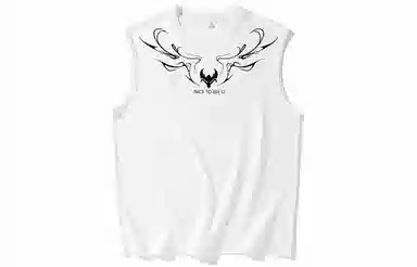 王者荣耀 东方元素大龙字母印花满天星宽松休闲百搭高街纯棉无性别中国风圆领无袖背心 男女同款