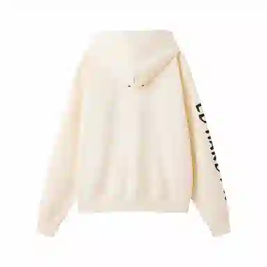 Ed Hardy Logo Print Hoodie Off-White