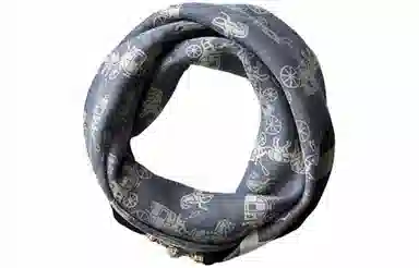 优幽兰 时尚百搭高级感护颈保暖方巾设计感磁扣小领巾韩版高档减龄气质优雅懒人薄搭配连衣裙西装衬衫 聚酯纤维 女款