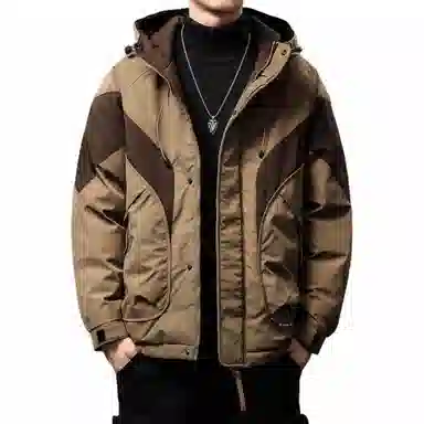 贵色 连帽宽松落肩袖棉服 男款
