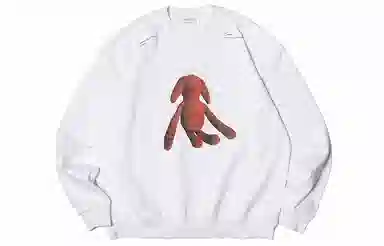 ROARINGWILD AW21 3D Rabbit Crewneck Sweatshirt White