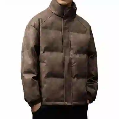 贵色 落肩袖立领保暖棉服 男款