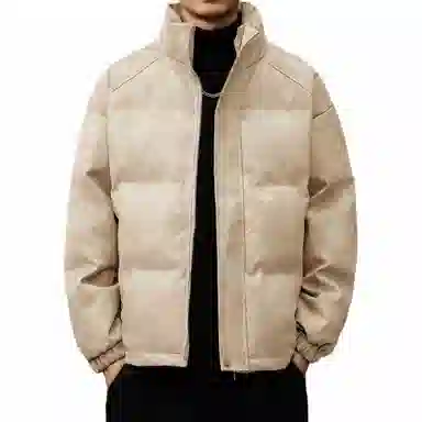 贵色 落肩袖立领保暖棉服 男款