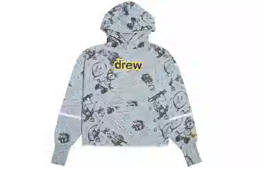 Drew House logo FW21 Idears Deconstructed Hoodie Idears Heather Grey