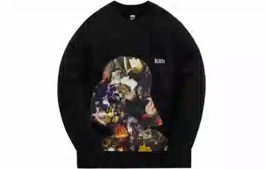 KITH x STAR WARS Floral Vader Crewneck Black