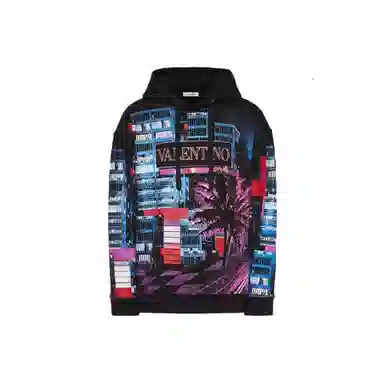 Valentino SS22 Electric City Hoodie Black